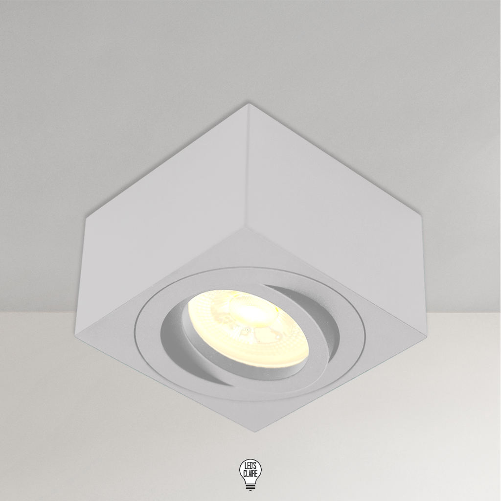 Aufbaustrahler weiß matt 50mm eckig IP20 inkl. LED-Modul