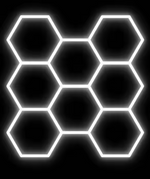 Hexagon LED Set 6500K 8 Waben 230V