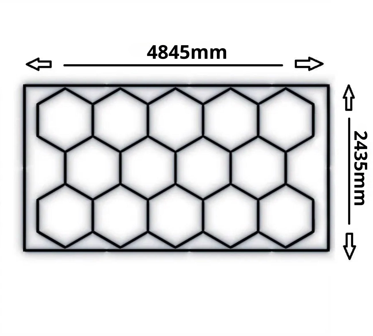 Hexagon LED Set Maße