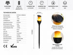 Solarleuchte Fackel LED IP65 | Winterfeste Solarleuchte 2er-Pack