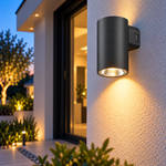 LED Außenwandleuchte anthrazit, einseitige Lichtabstrahlung nach unten