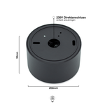 Aufbaustrahler schwarz matt rund 50mm IP20 inkl. LED-Modul