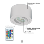 Aufbaustrahler weiß matt rund 50mm IP20 inkl. LED-Modul