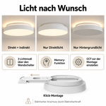 Drei Lichtmodi, Memory-Funktion, CCT-Einstellung und Klick-Montage der LED Deckenleuchte