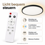 IR-Fernbedienung der LED Deckenleuchte mit Dimmung, fünf Lichtfarben, Up & Down und Memory-Funktion