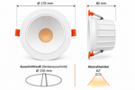 LED Einbaustrahler Maßzeichnung