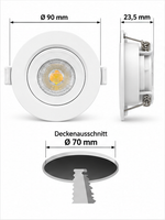 LED Einbaustrahler 5W 3CCT weiß – Produktbild 6