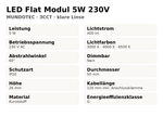 LED Flat Modul 5W 230V von Mundotec – technische Daten