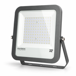 Grauer LED-Flutlichtstrahler 100 W IP66 mit Montagebügel