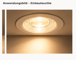 LED Modul 5W 230V CCT dimmbar – Anwendungsbeispiel in einer Einbauleuchte