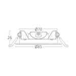 LED Panel rund 3W CCT IP20