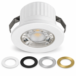 Mini LED Einbauspot 3 W CCT – 240 lm, IP54, 4 Dekor-Ringe