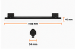 MUNDOTEC 3-Phasen LED Linearleuchte 24W 1188 mm – abmessungen