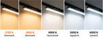 MUNDOTEC 3-Phasen LED Linearleuchte 24W 1188 mm – lichtfarben vergleich