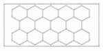 PRO LED Hexagon Set mit 14 offenen Waben und umlaufendem LED-Rahmen auf weißem Hintergrund