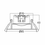 LED Einbauspot 7 Watt rund schwenkbar schwarz/weiß dimmbar IP20 Lichtfarbe einstellbar (3in1)