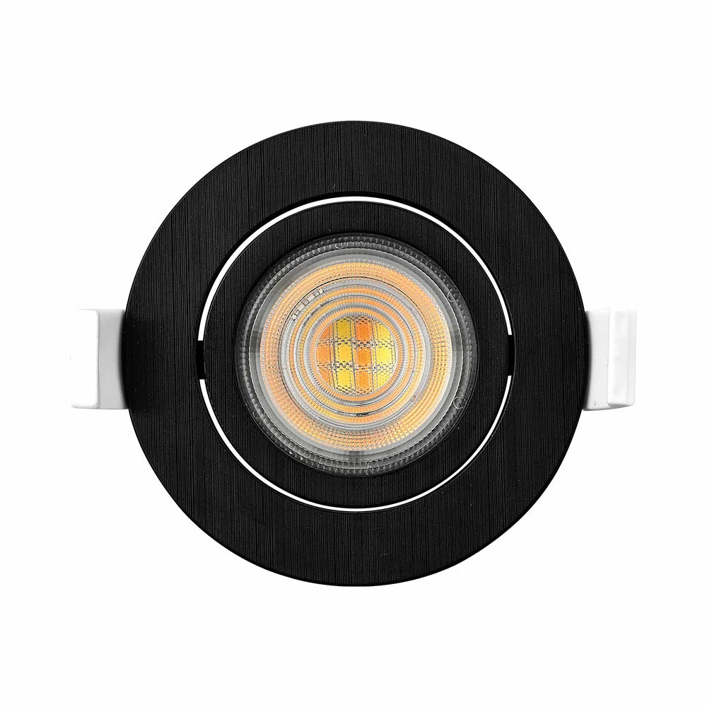 LED Einbauspot 7 Watt rund schwenkbar schwarz/weiß dimmbar IP20 Lichtfarbe einstellbar (3in1)