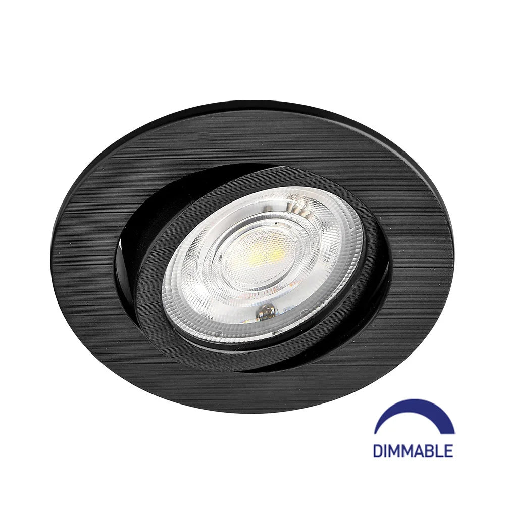 LED Einbauspot 7 Watt rund schwenkbar schwarz/weiß dimmbar IP20 Lichtfarbe einstellbar (3in1)