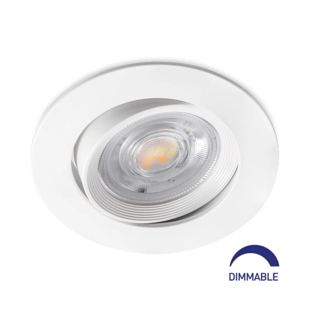 LED Einbauspot 7 Watt rund schwenkbar schwarz/weiß dimmbar IP20 Lichtfarbe einstellbar (3in1)