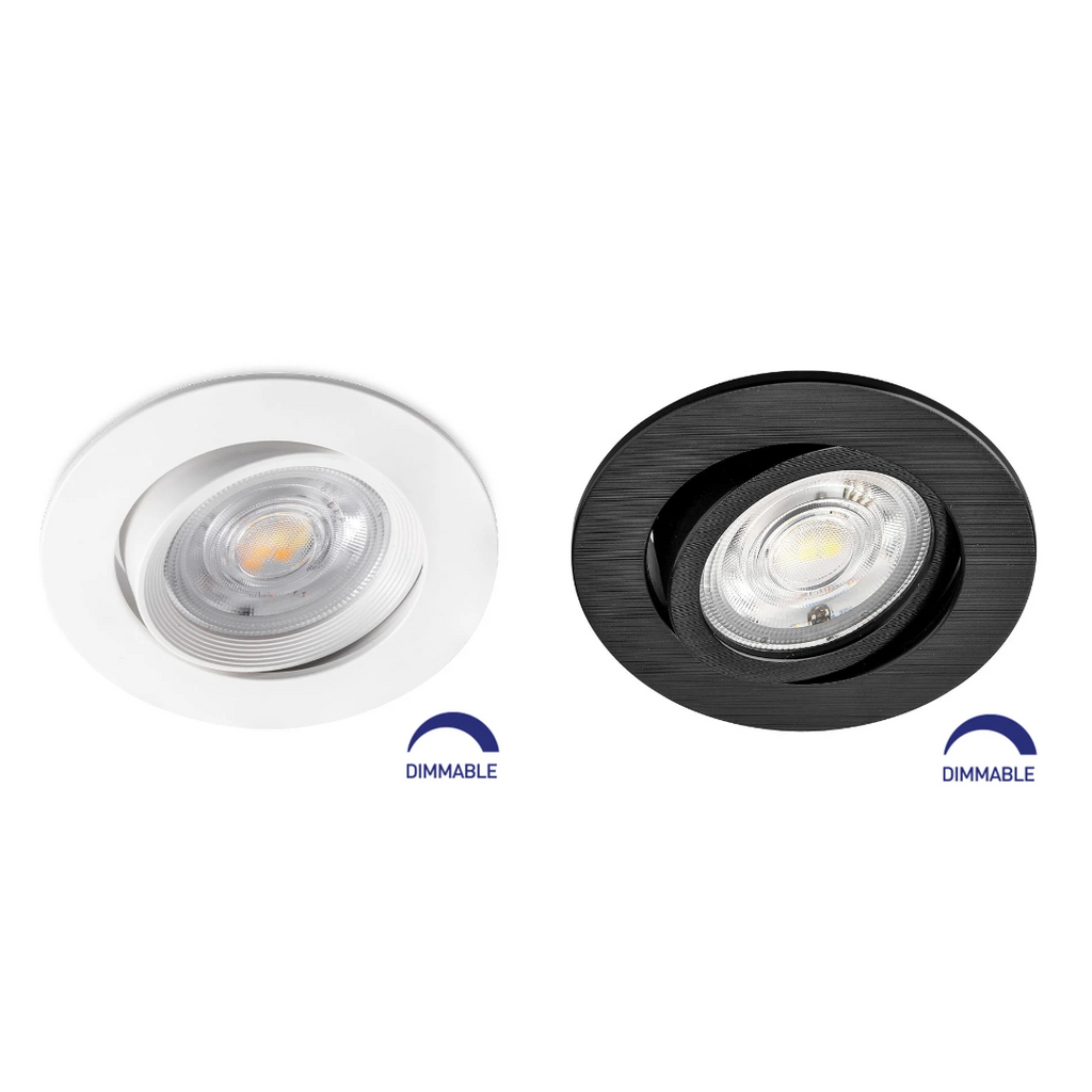 LED Einbauspot 7 Watt rund schwenkbar schwarz/weiß dimmbar IP20 Lichtfarbe einstellbar (3in1)