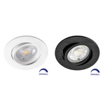 LED Einbauspot 7 Watt rund schwenkbar schwarz/weiß dimmbar IP20 Lichtfarbe einstellbar (3in1)