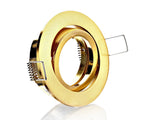 Einbaustrahler Rahmen Druckguss Gold gebürstet 68mm mit Bajonettverschluss