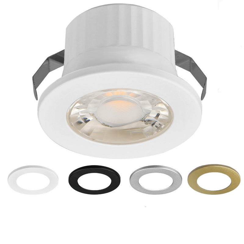 LED Einbauspot Mini 3W 240lm CCT (3 in 1) IP54 inkl. 4 Dekor-Ringe